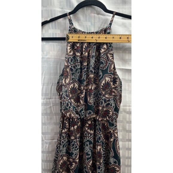 LUSH WOMEN DRESS SLEVEELESS SIZE XS GREEN MULTICOLOR - Picture 5 of 16